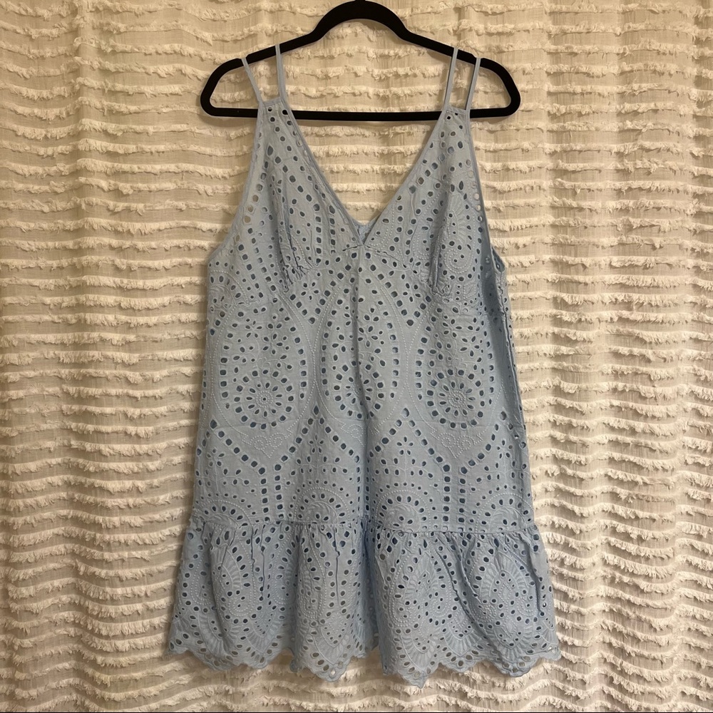 NWT Gianni Bini Eyelet Blue Swim Cover Up
